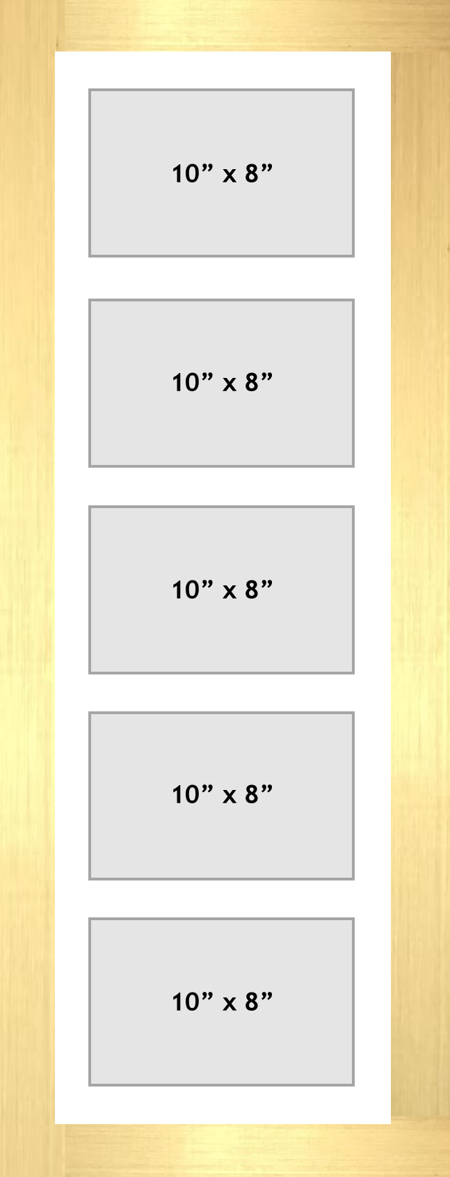 Multi Aperture picture frame fits 5 10x8 photos frames